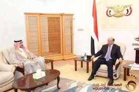 السفير السعودي يلتقي هادي: ندعمه لأنه يمثل الشرعية الدستورية